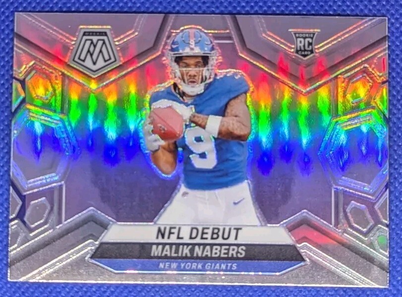 2024 Panini Mosaic MALIK NABERS RC #284 NFL Debut Silver New York Giants