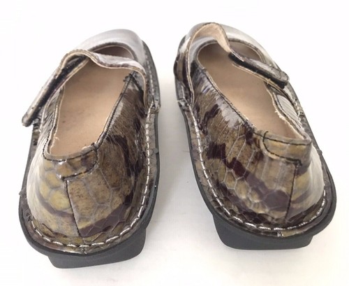Sandalias de cuña Alegria Paloma con estampado animal para mujer talla 35 EE. UU. 5 cuero marrón - Imagen 5 de 9