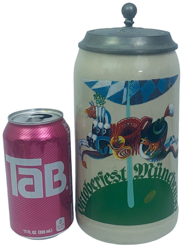 Oktoberfest Beer Stein Mug 1990 1L Stoneware Munich Erhard Schutze Germany