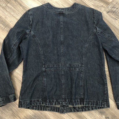 JM Collection Dark Wash Denim Button Up Jean Jacket - Women's Size 12 - Picture 10 of 10