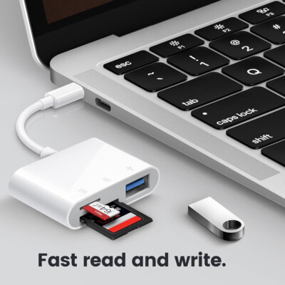 For iPhone17 Pro/Mac Book/Samsung USB-C SD Card Micro SD TF Card Reader Adapter