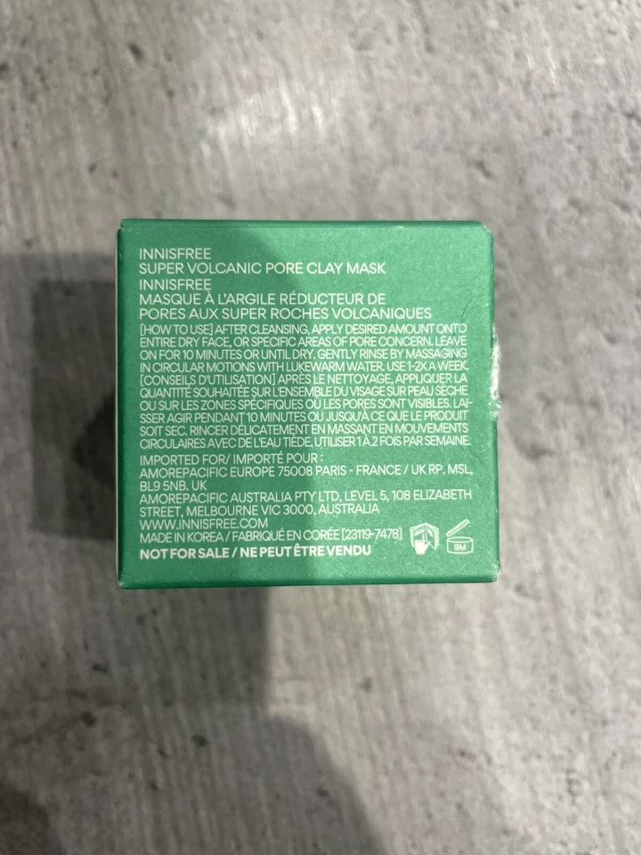 Innisfree Super Volcanic Pore Clay Mask Skincare Travel Sample Size 20ml - Image 4 of 4