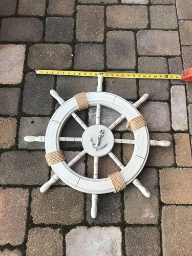 Captain Ship Wheel Nautical Decor For Home Beach Cottage Decoration - Picture 4 of 5