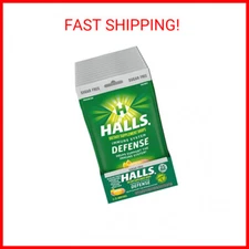 Halls Defense Citrus Sugar Free Vitamin C Drops - 300 Drops 12 bags of 25 drops