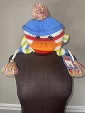 Kyber Outwear RAINBOW SOCK MONKEY-knit LINED Kids Hat New