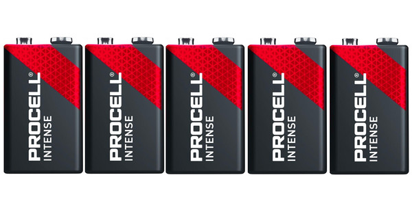 5 Batterie 9V Duracell Procell Transistor Alcaline Professionali 9 Volt-image