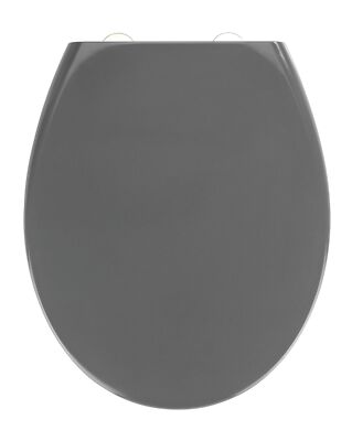 WENKO Premium WC-Sitz Samos Slate, Toiletten-Sitz mit Absenkautomatik, rostfreie