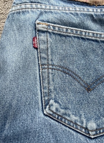 LEVIS 505 Jeans Mens W 36 L 30 Straight Fit Vintage Blue Denim Red Tab No E30 - Picture 7 of 12