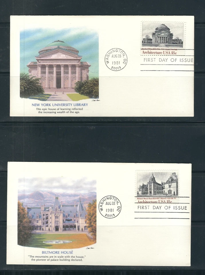 USA SC # 1928-1931 Architecture FDC . Fleetwood Cachet - Image 2 of 2