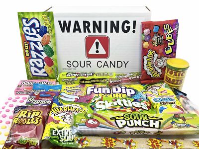 Super Sour Candy Variety Pack - Assorted Sour Candy Box - Sour Candy Box for ...