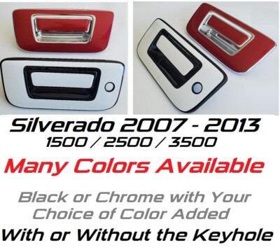 Black OR Chrome Tailgate Handle Cover for 2007-2013 Chevy Silverado YOU PICK CLR