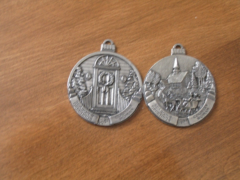 Country Woman Metal  Ornaments 1995 and 2001