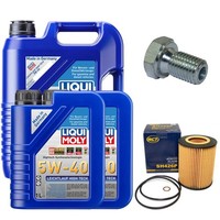 MotoröL Filter Set 5W-40 Liqui Moly 7 Liter + Schraube FüR Bmw 3Er Z3 5Er 7Er X5