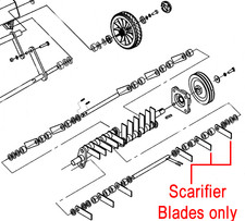 Weibang WB384RB WB487CRB Scarifier Blades Set of 22 Blades