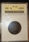1834 Classic Head Half Cent — photo from another recent sale