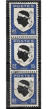 Timbre FRANCE Oblitéré YT 755 MI 752a Armoiries CORSE Blason 1946 en triple