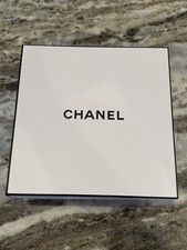 1 New Black  White Chanel Empty Square Gift Box 8.5  X 8.5  X 4  