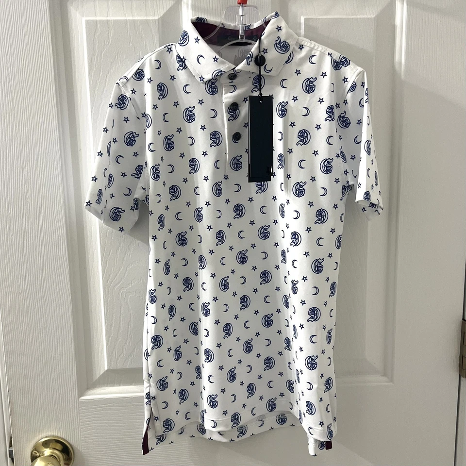 Greyson Youth Boys Blue White Celtic G Golf Polo Shirt Size L 8-9 New w/t - Image 2 of 4