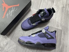 Travis Sc0tt AJ4 Friends & Family Mocha & Purple Men's Size US 7 - 12  