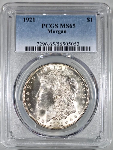 1921 MORGAN SILVER DOLLAR $1 PCGS MS65 UNCIRCULATED NICE DETAILS AND LUSTER D310