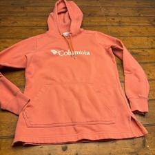 Columbia Sportswear Coral Pink Logo Pullover Hoodie Sweatshirt Women XS