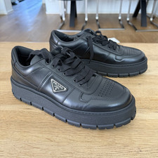 PRADA Herren Sneaker Low Top Leder Schwarz EU...