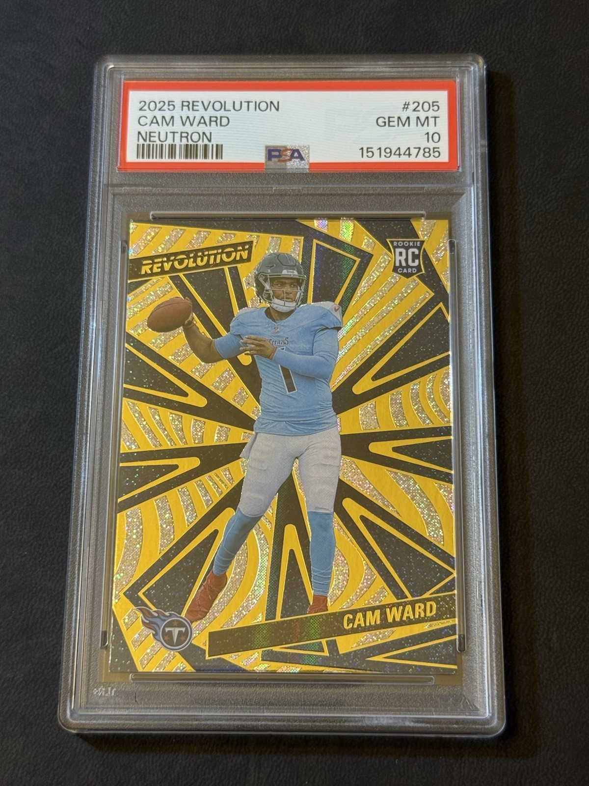 2025 Panini Revolution Cam Ward Neutron Rookie Card 25/30 PSA 10 (Pop. 3)