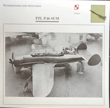 PZL P Plane Picture Original Vtg Aircraft Detail Info Collector Card 