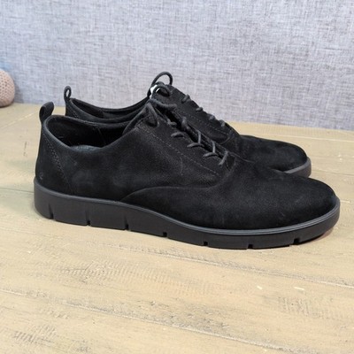 Ecco Bella Damen Schwarz Nubuk Leder Schnürschuhe Sneaker UK 7,5 EU 41...