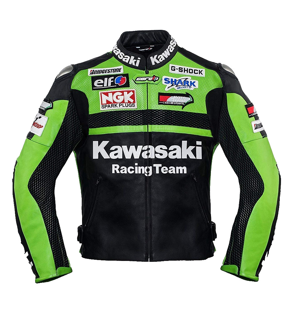 Kawasaki Racing Team Motorcycle Leather Jacket – Premium Quality Biker Gear image 3
