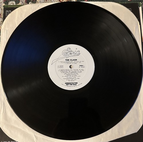 The Clash Self Titled Promo Vinyl LP 1979 US Epic White Labels BL 3606 VG - Picture 11 of 12
