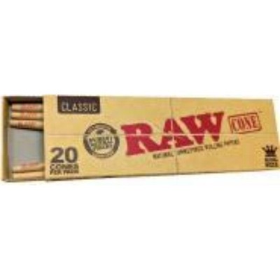 6x RAW Classic King Size Cones Rolling Papers Smoking Accessories Bundle Lot KS
