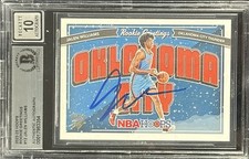 Jalen Williams Signed 2022-23 NBA Hoops Rookie Greetings #12 BAS Auto Grade 10