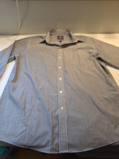 Stafford Men's Performance Super Shirt Regular Fit, Size 17/34/35 Gray White