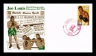US COVER JOE LOUIS HEAVYWEIGHT BOXING CHAMPION FDC SCOTT 2766 THERMOGRAPHED