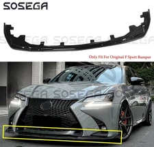 Glossy Black For Lexus GS350 GS450h F Sport 2016-2020 Front Bumper Lip Splitters