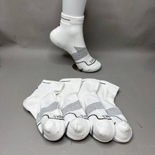 Bombas Women's Running Quarter Socks 4 Pair Pack White Size S Run Tec NEW