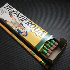 12 Vintage Dixon Ticonderoga Pencils Ethan Allen 1388-2 No. 2 Soft Made in USA