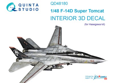 Quinta Studio 1/48 F-14D 3D-gedrucktes & farbiges Interieur auf...