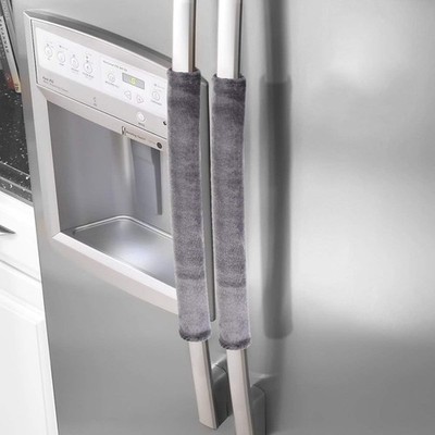 Kühlschrank Türgriff Abdeckung für Kühlschrank Backofen Flüssige Ölflecken fernhalten (grau)