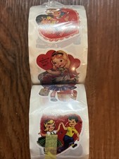 Rare Laffact Vintage Valentine Hearts Children Stickers 1000Pcs Retro