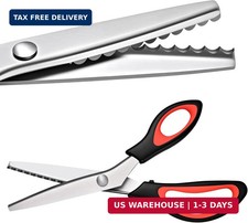 Pinking ShearsPinking Shears Scissors for Fabric, Zig Zag Craft Scissors Decora