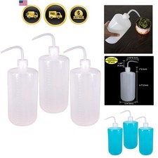 3Pcs 1000ml33oz Plastic Safety Lab Wash Bottle, Plastic Squeeze Bottle with S...
