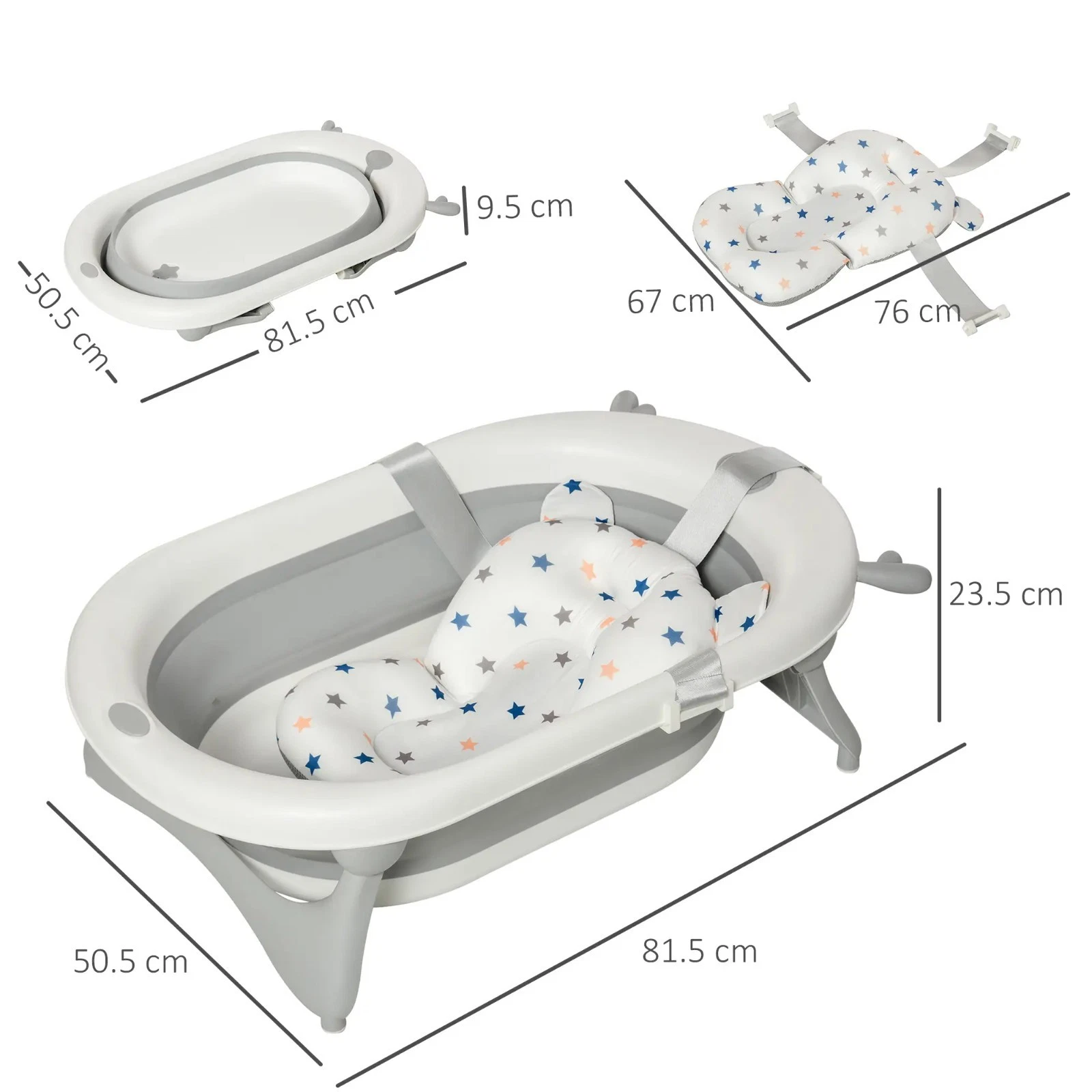 Compact Baby Bath Tub Foldable Newborn Toddler Shower Basin Temperature Sensor
Opens in a new window
