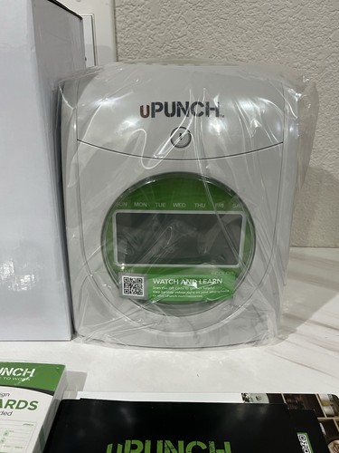 uPunch HN1500C Punch-to-Pay Time Clock Bundle with 100 Cards, Card Rack & 2 Keys - Picture 2 of 11