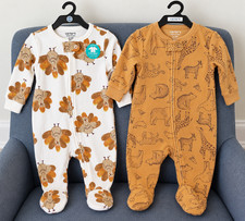 Set of 2 / Carter  s Child of Mine Baby 3-6M Fall Thanksgiving Sleepers