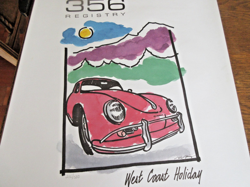 WEST COAST HOLIDAY 1992 SQUAW VALLEY Poster 19x25 PORSCHE 356 REGISTRY #215of500