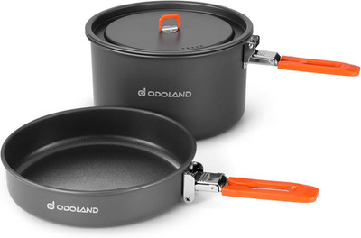 Lightweight Non-Stick Camping Cookware Set with Mesh Bag for Outdoor Use