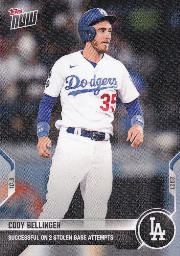 2021 TOPPS NOW #918 CODY BELLINGER- LOS ANGELES DODGERS
