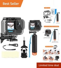 Complete GoPro Hero Waterproof Kit: 60M Case Floating Handle Accessories